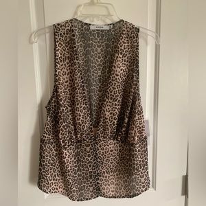 Just Fab Sheer Leopard Tank Dress Size 1X New with Tags